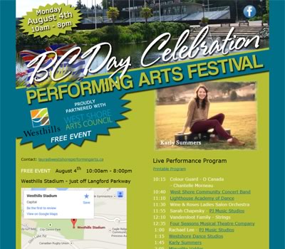 BC Day Celebration - Performing Arts Festival